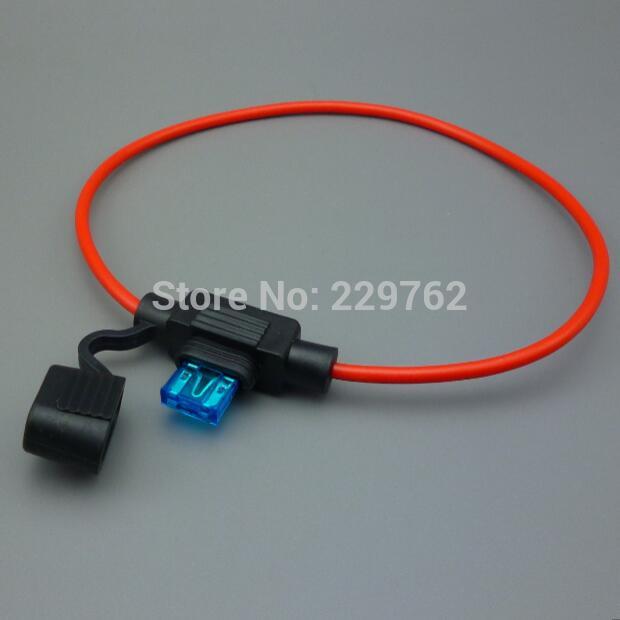 Shhworlsea-portafusibles medio para coche, resistente al agua, impermeable, enchufe de fusible automotriz con cubierta, portafusibles de cuchilla en línea, 1 ud.