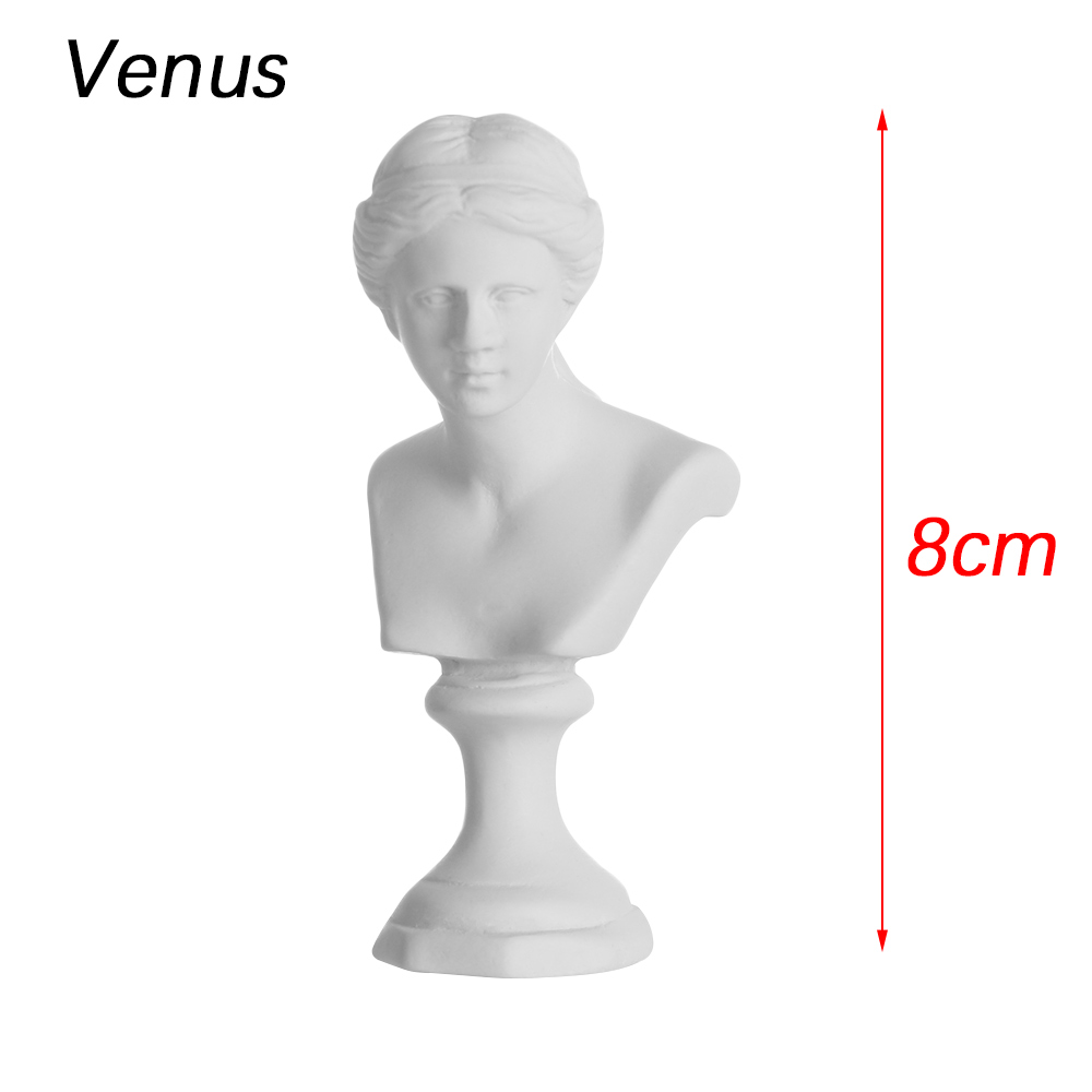 David hoved portrætter græsk mytologi figur mini gips buste statue gips tegning øv håndværk berømt skulptur nordisk: 8 venus