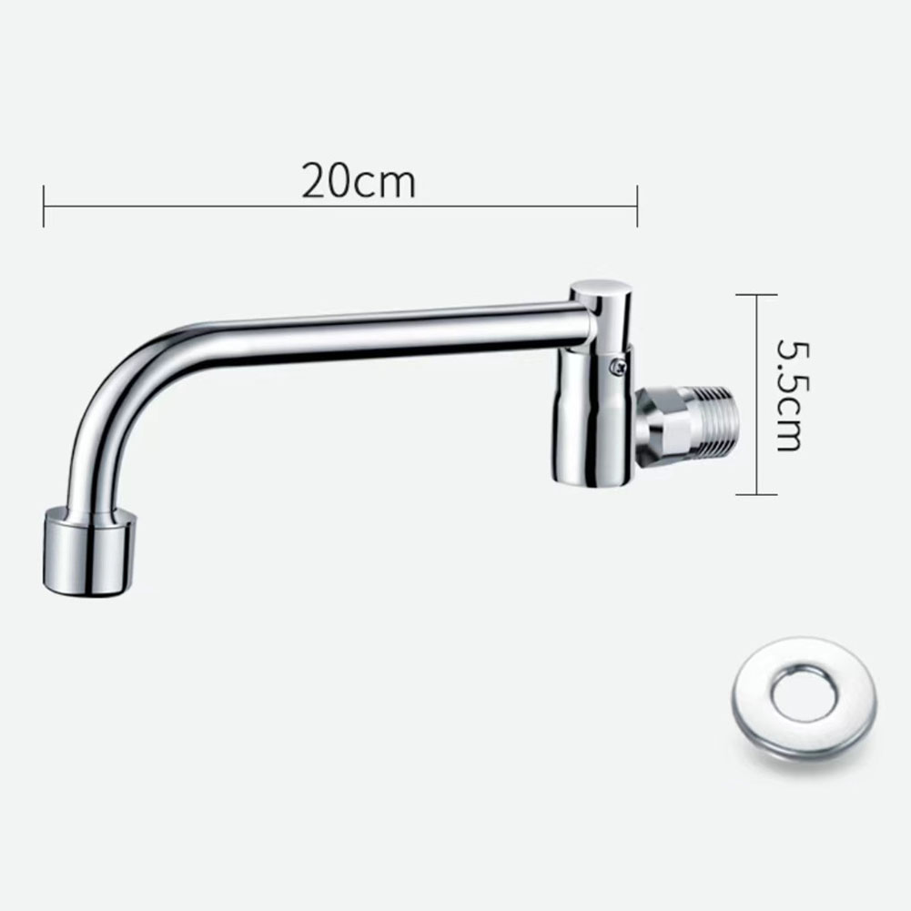 Grifo oscilante semiautomático de latón G1/2, grifo de cocina para restaurante, Hotel, grifo de estilo de pared fría individual, mejoras para el hogar, 1 ud.: Blanco