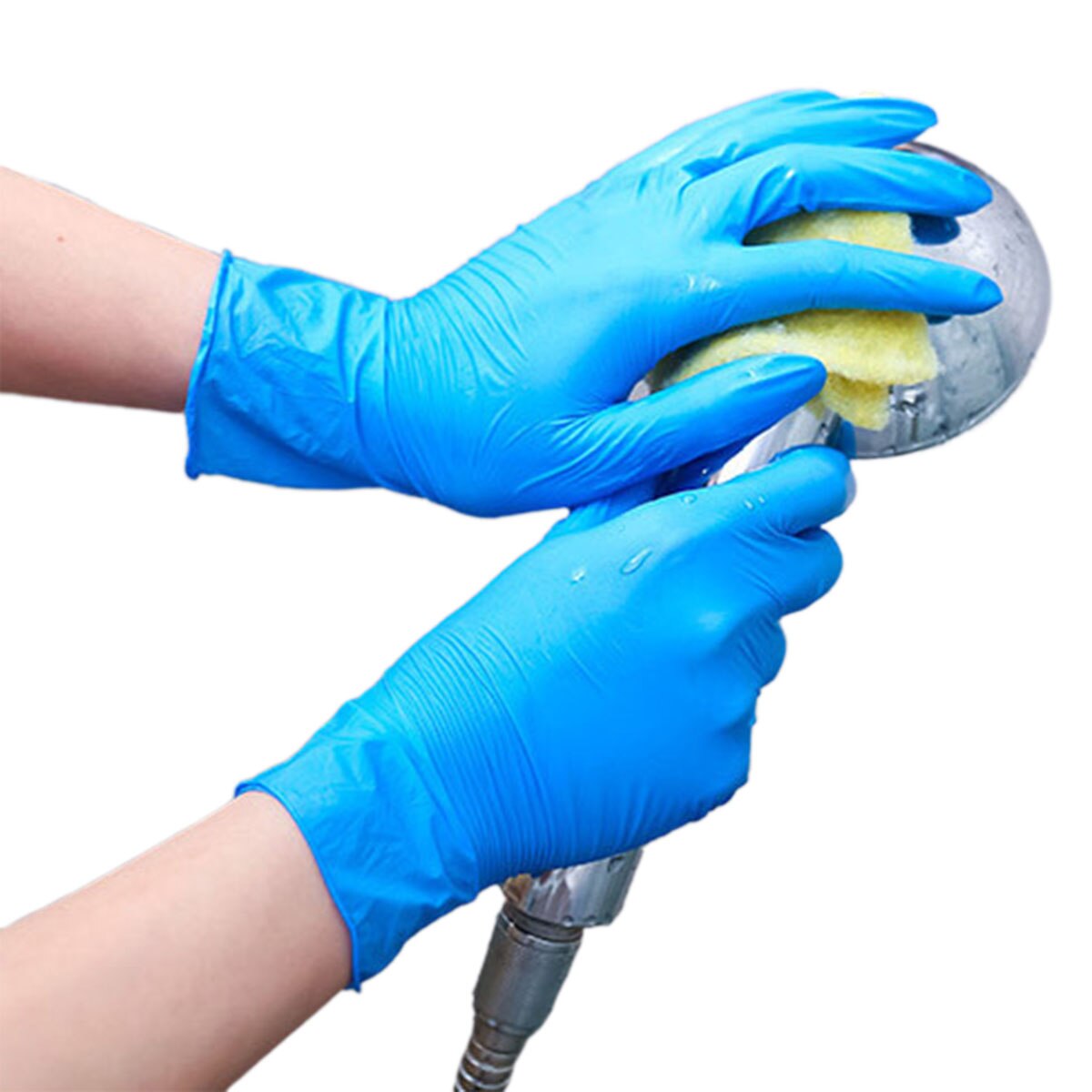 100Pcs Disposable Nitrile Gloves Powder Free Non Vinyl Latex Food Grade Household Acid and Alkali Resistant Gloves