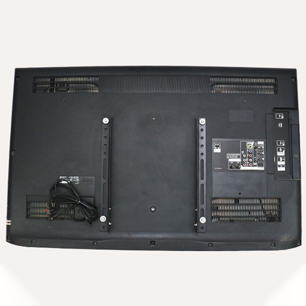 Easy Install Multi Hole Table Top Triangle Stable Durable TV Stand Base Universal Adjustable With Screws Mount Home Black Steel