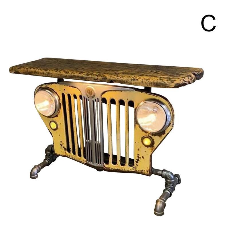 Steampunk Industrielle Tisch Modell Harz Statue Kunst Ornament Dekoration Schreibtisch Skulptur Geburtstag Antikes Auto Köpfe: C