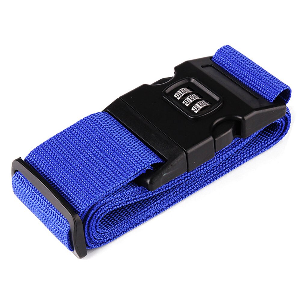 Einstellbar PP Gepäck Riemen Reise Gepäck Rucksack Tasche Gepäck Koffer Riemen Gepäck Farben Gürtel: blue 1 with lock