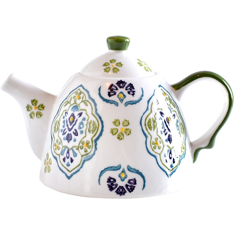 Hand-painted Japanese-style small fresh flower tea tea set fruit tea set afternoon tea retro literary tea cup teapot