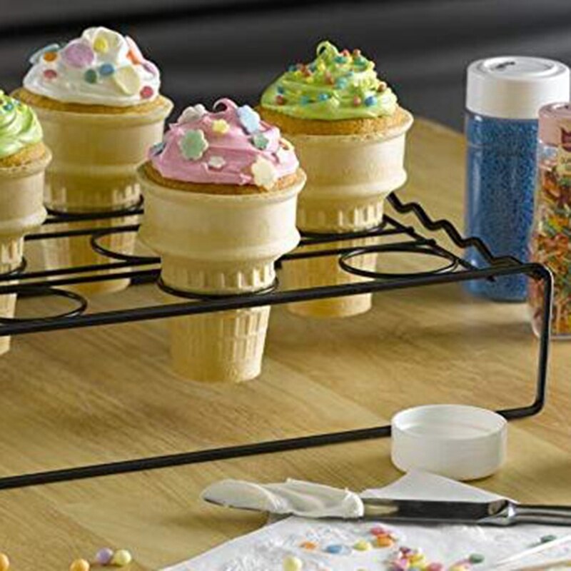Big Ice Cream Cone Cupcake Baking Rack SelfService DIY Ice Cream