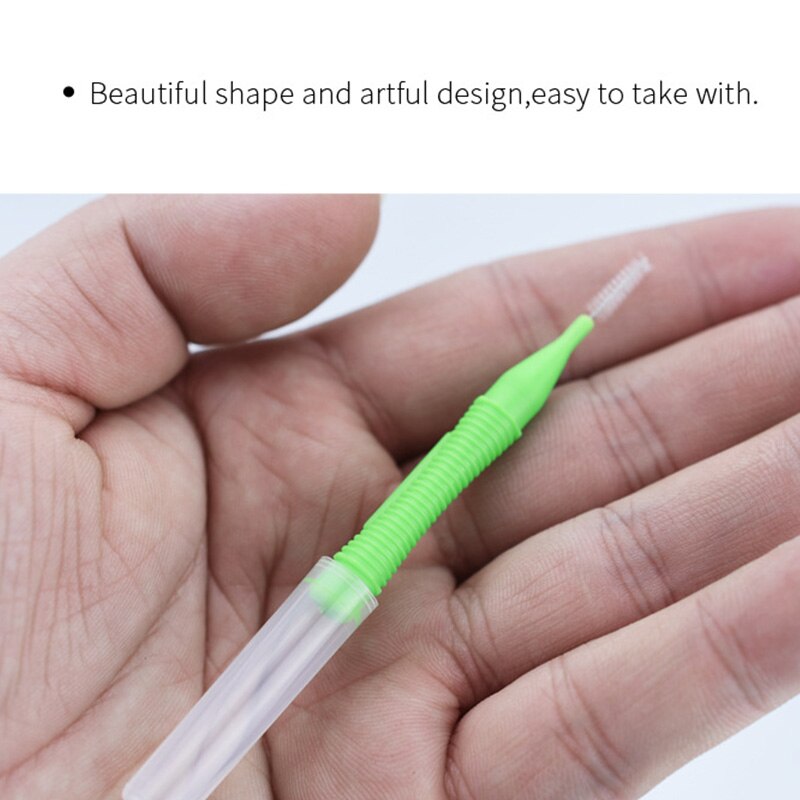 10 Stk/doos 0.4-1.5Mm Interdentale Borstels Gezondheidszorg Tand Push-Pull Escova Verwijdert Voedsel En Plaque Beter tanden Mondhygiëne Tool
