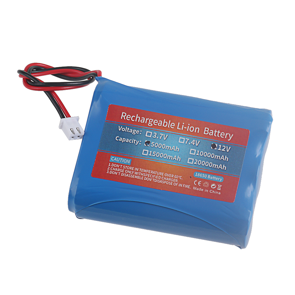 3.7v 7.4v 11.1v 12v 18650 10000 mah med kablar litiumjonbatteri med kretskort för bluetooth-högtalare med solcellsstrålkastare: Elfenben