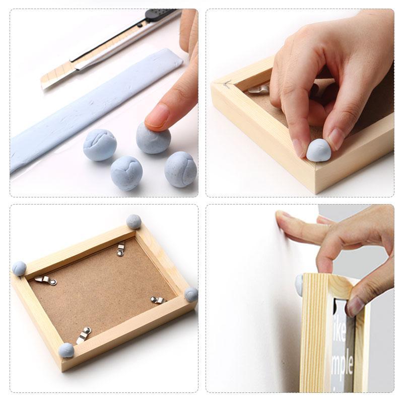 4 Strips / Pcs Reusable Adhesive Blu-Tack Multipurpose Home Office School Dirt Remover Putty Tabs 75g