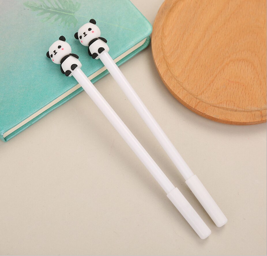 2PCS/set cute cartoon panda gel pens, school office stationery, children pens
