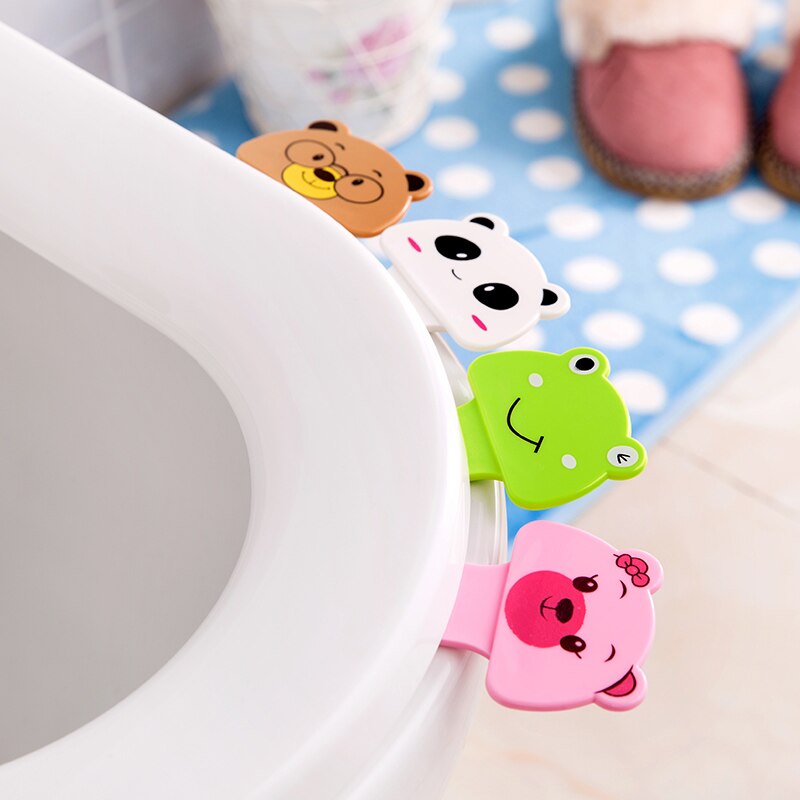 Tegneserie toiletsædebetræk løfter sanitær skammel sædeløftanordning håndtag bærbart hjem praktisk toiletkummeværktøj
