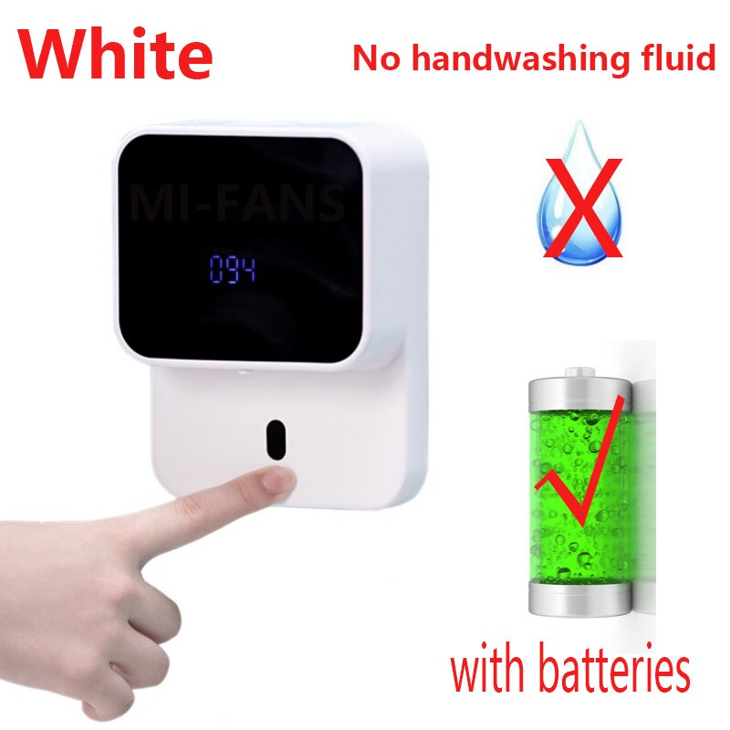 Youpin Original Led-anzeige Automatische Induktion Schäumen Hand Scheibe Sensor Haushalt Infrarot Schaum Seife Dispenser Für Häuser Mall: WHITE