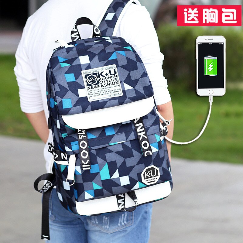 High School Student Rugzak Mannen Reizen Rugzak Zwart Waterdichte Grote Capaciteit Rugzak Voor Jongen Schooltassen Voor Tienermeisjes