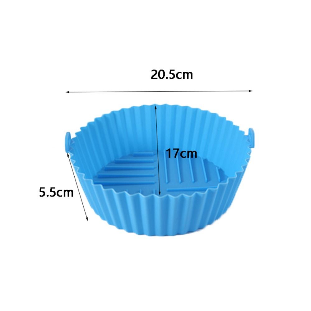 Moule à gâteau réutilisable pour friteuse à air, doublures en silicone antiadhésives, plaque de cuisson en silicone, panier rond pour friteuse à air, four à micro-ondes, 20cm