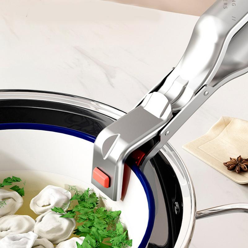 Clip para plato , Clip para cuenco antiescaldaduras, pinza con mango ergonómico, soporte de abrazadera para sartenes, freidoras de aire, hornos de vapor