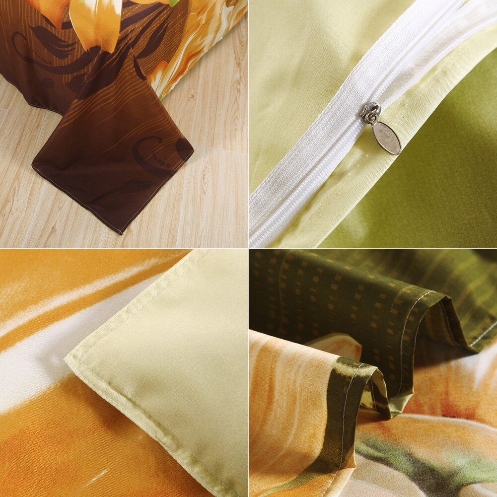 Light Family Down Quilt Twin Queen Bedding Sets 3d Quilt Duvet Cover Pillowcase Set Flowers Printing Decorate Family Bedroom