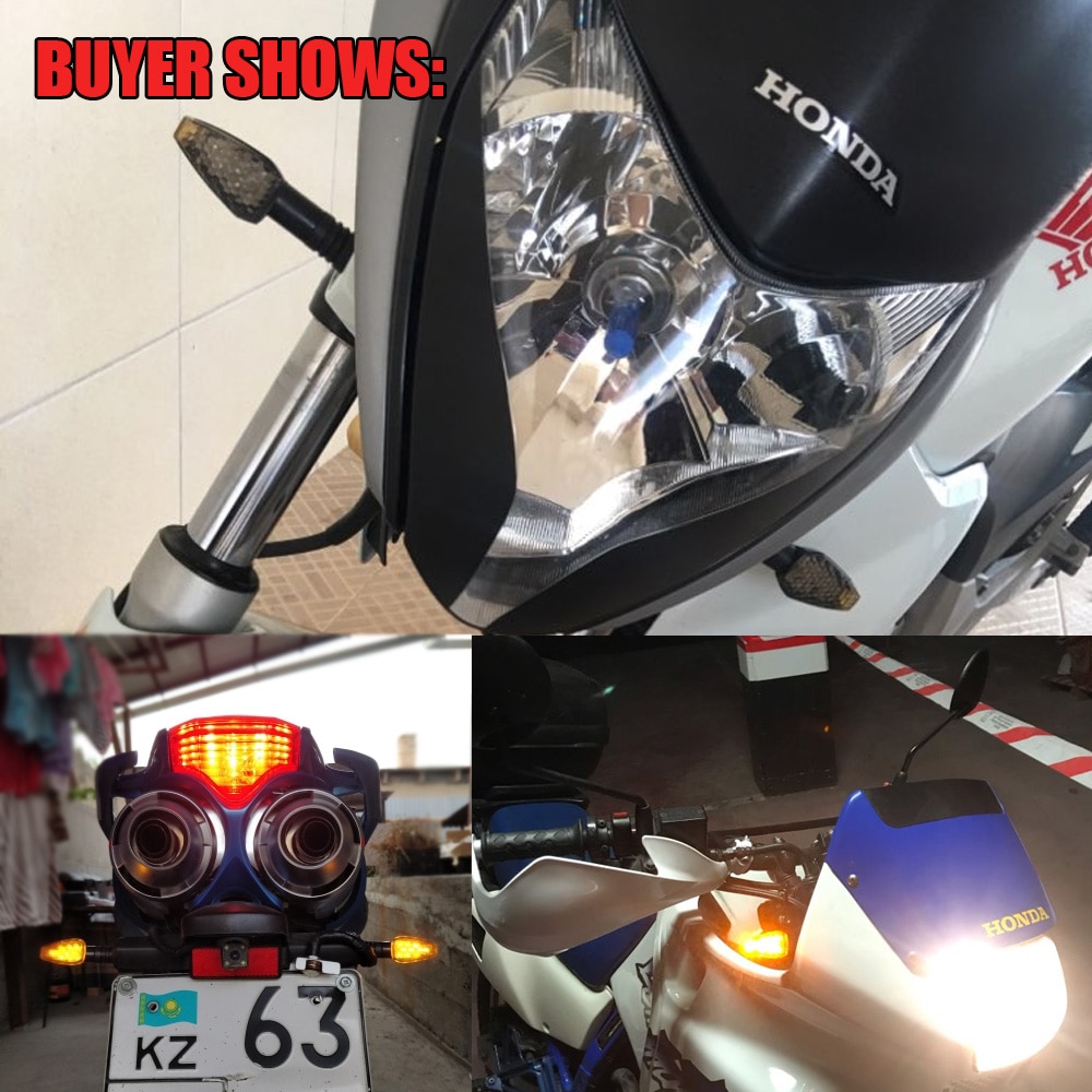 Clignotants séquentiels pour motos, 2 paires, LED Triangle, indicateurs universels, pour Honda, Kawasaki, Yamaha, Ducati