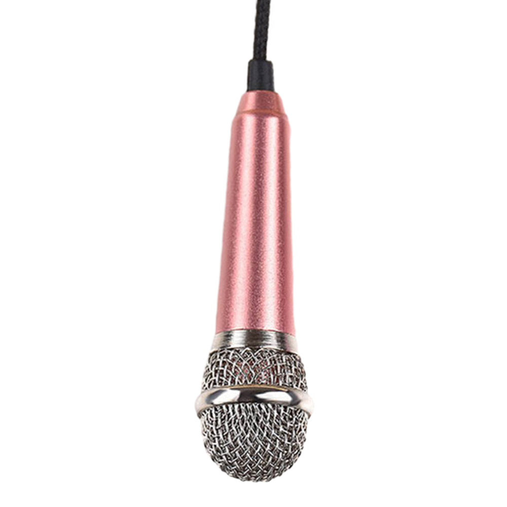 Mini Jack 3.5mm Studio Mic KTV Karaoke Mini Mikrofon Podręczny mikrofon dla smartfonu Komputer PC Desktop dla iPhone Karaoke: FIOLETOWY