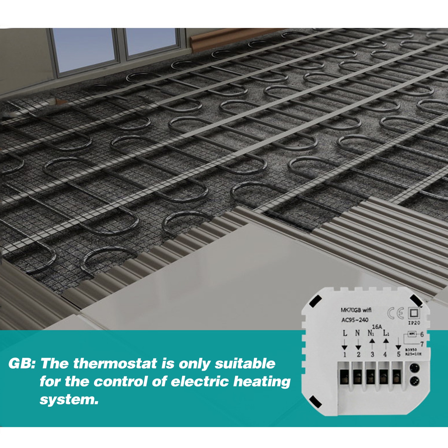 Electric Heating Thermostat Temperature Controller Smart TUYA Wifi Thermostat Programmable Remote Control Anti-freeze Function