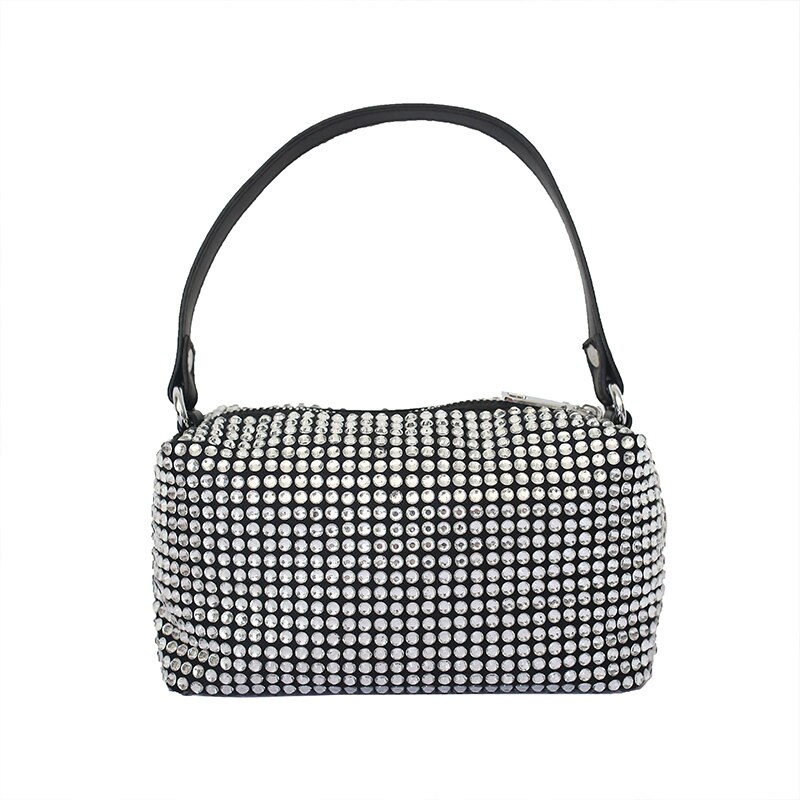 Set With Diamond Women Handbag Glitzy Eye Woman Shoulder Bag Messenger bag: White