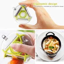 Peeler Rotary Vegetable Multi-function 3 In 1 Stainless Steel Peeler Sharp Blade Fruits Potato Carrots Kitchen Accessories Tools