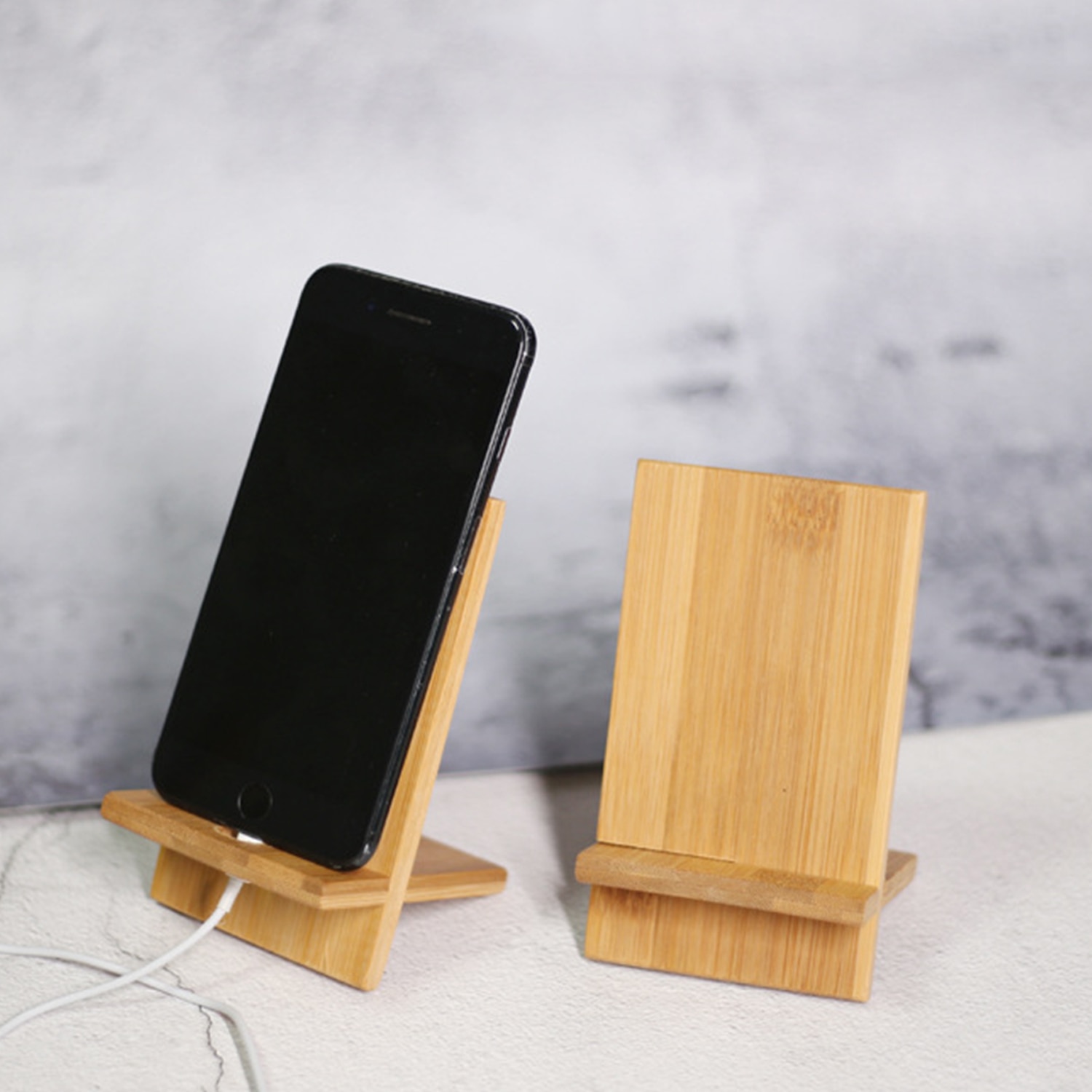Telefon tutucu standı bambu ahşap telefon standı Dock akıllı telefon aksesuarları masası telefon tutucu