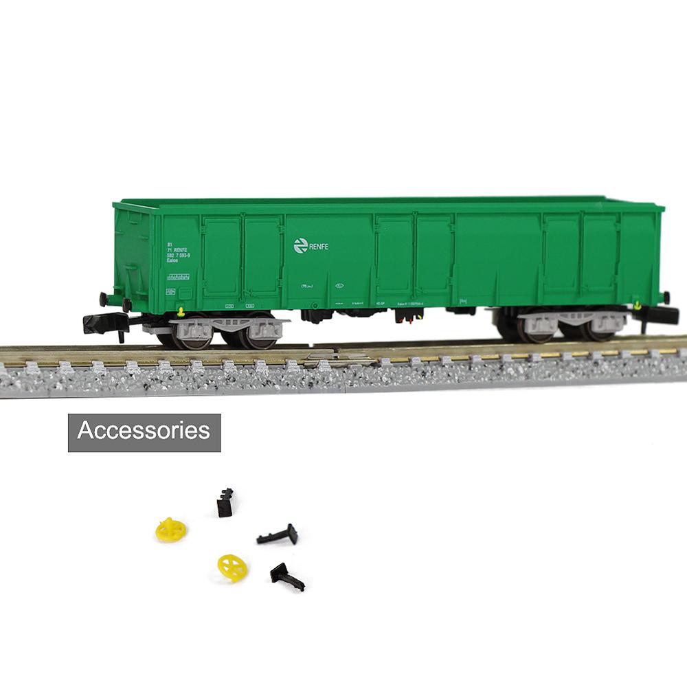 1pc/2 stk n skala grøn renfe højside gondolvogn 1:150 jernbanevogne rullende materiel godsvogn model tog  c15013 plv