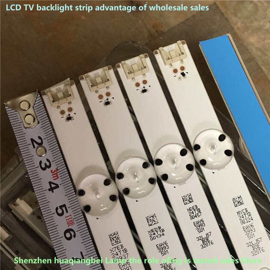 Tira de LED para iluminación trasera (2) Para LG 32LH510 32LH590B 32LH570U 32LH515B 32LH520B 32LX300C 32LH595U 32LW300C 32LF501 SSC_32LJ57_S_5LED
