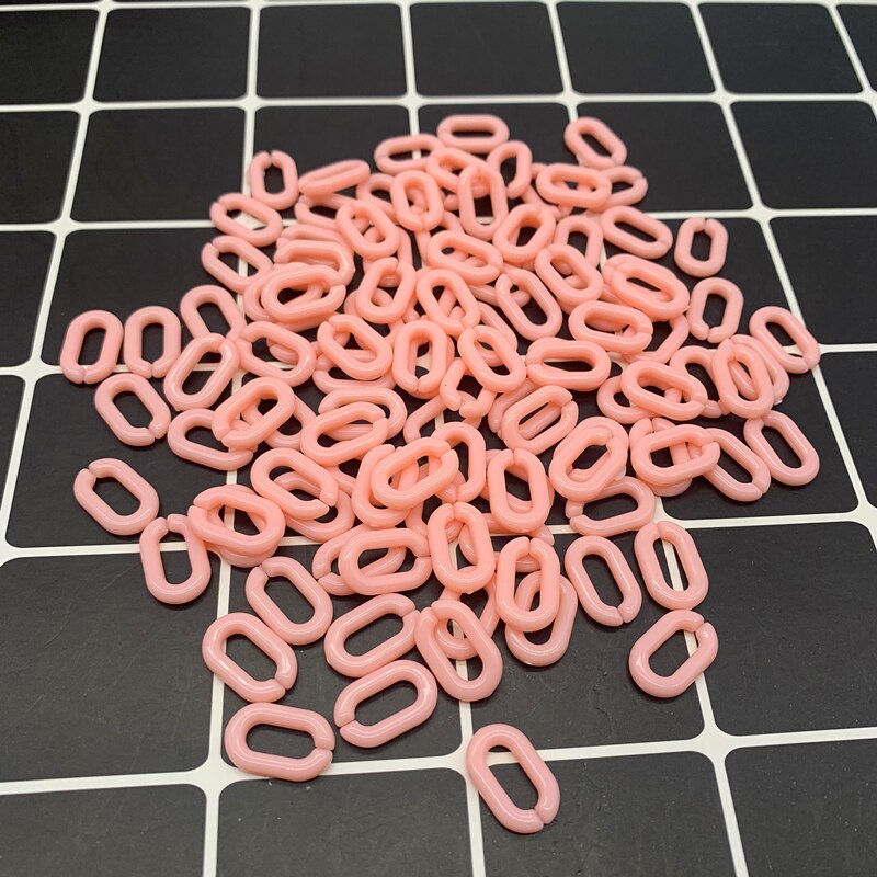 50 sztuk/partia 15x10mm akrylowe ogniwo łańcucha breloki do tworzenia bransoletek naszyjnik kolorowe łańcuchy plastikowe ogniwa łańcucha tworzenia biżuterii: 11