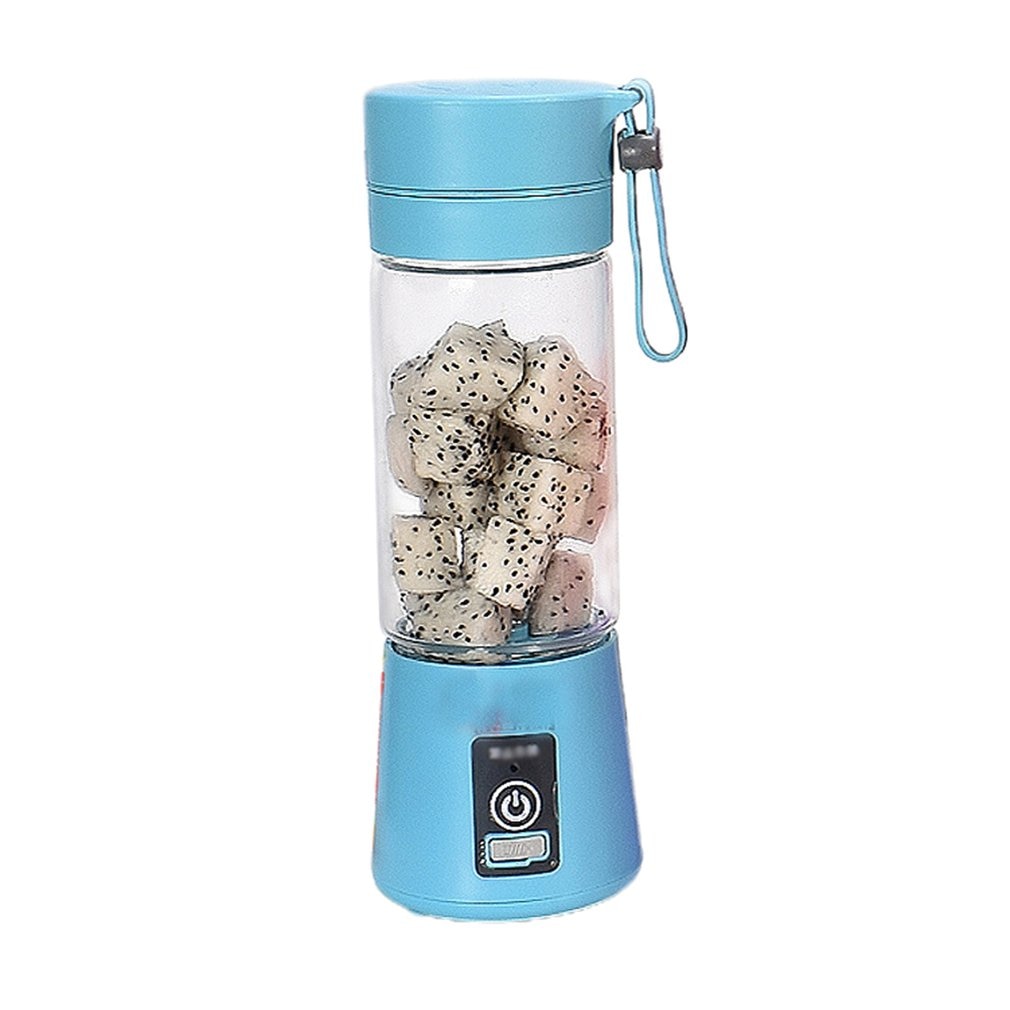 Portable électrique jus tasse USB électrique fruits presse-agrumes poche Smoothie fabricant jus tasse USB mélangeur câble de charge: Blue