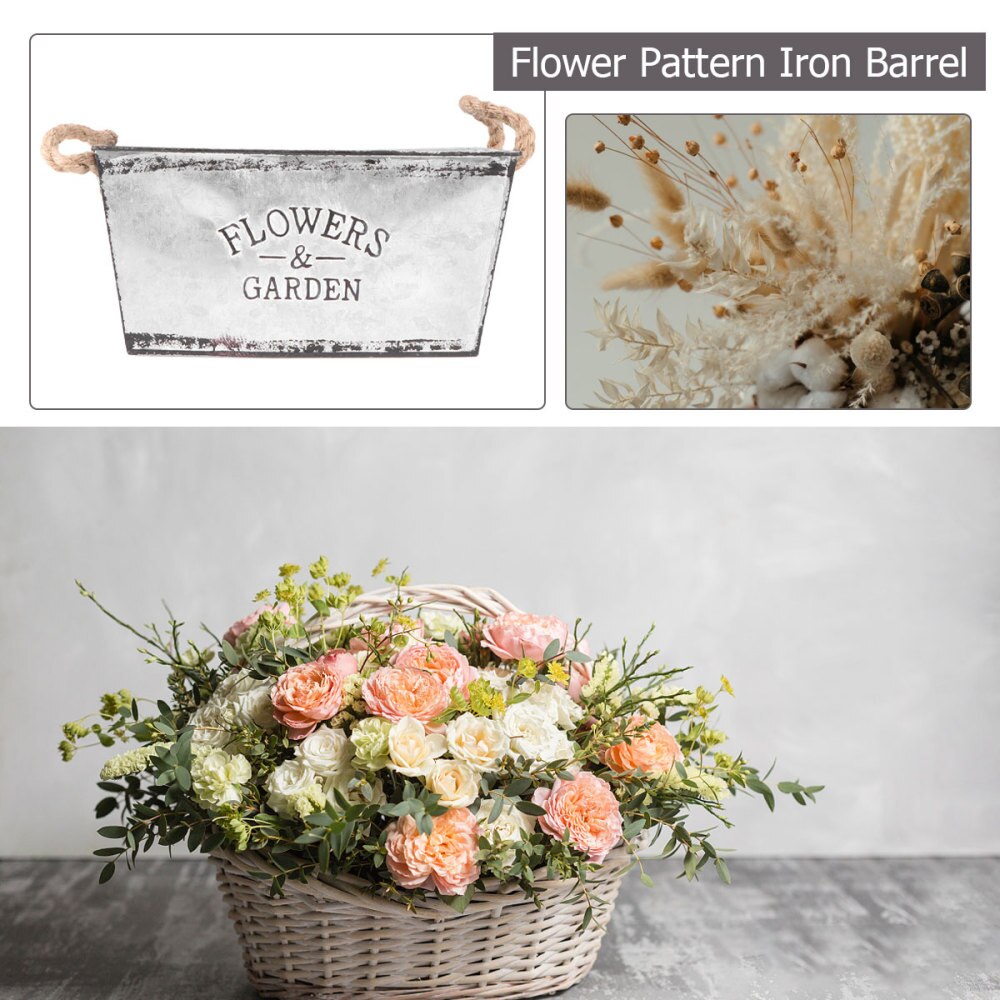 1 stk jernopbevaring enkel holdbar plantespand blomsterspand blomsterholder urtepotte til butikshjem