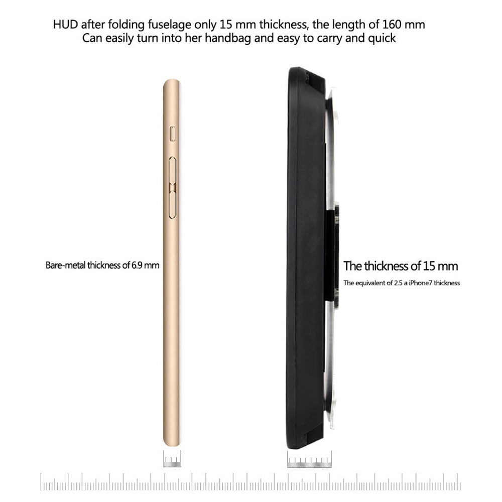 Przednia szyba samochodu projektor HUD głowa w górę wyświetlacz uniwersalny uchwyt na telefon komórkowy uniwersalne akcesoria samochodowe