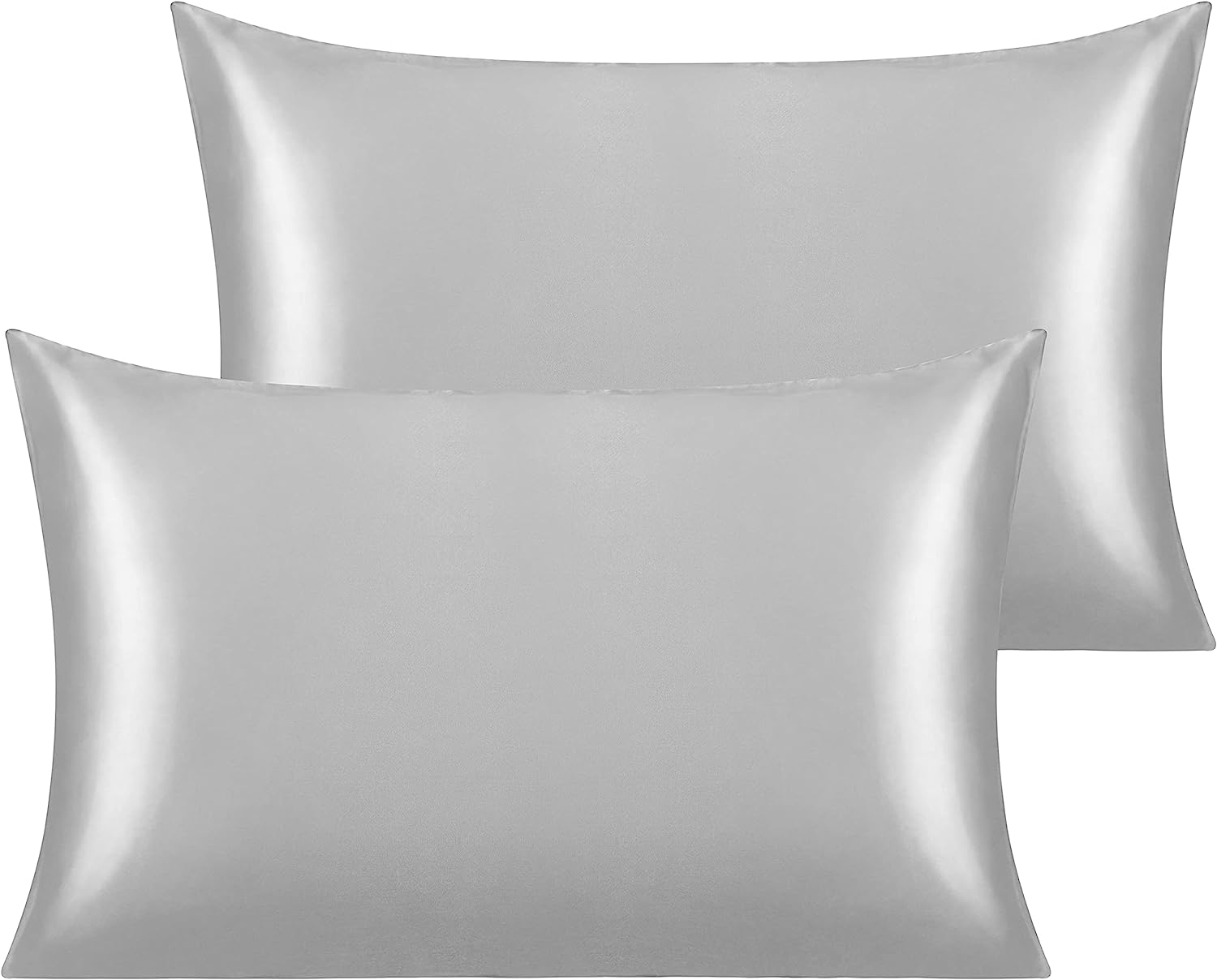 1 Stück Seidensatin-Kissenbezug für Kleinkinder, 35 x 50 cm, superweiche und seidige, kühlende Reise-Kissenbezüge für Kinderzimmer, freundlicher, Jungen und Mädchen: Blau