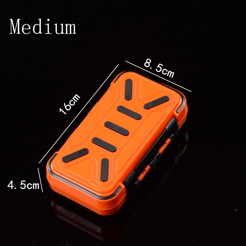 Viskoffer, dubbelzijdige viskoffer, multifunctionele viskoffer, accessoiresdoos, minnows, aas, visgerei container: Middeloranje