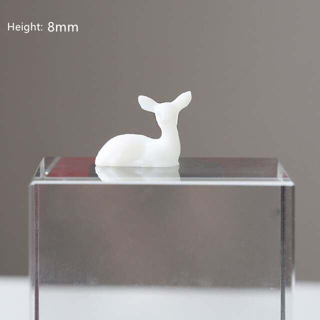 3 sztuk 3D trójwymiarowy las mikro krajobraz wypełniacz akcesoria przezroczysta żywica epoksydowa klej DIY wypełniacz dekoracje ełk deer tryb: Style 7