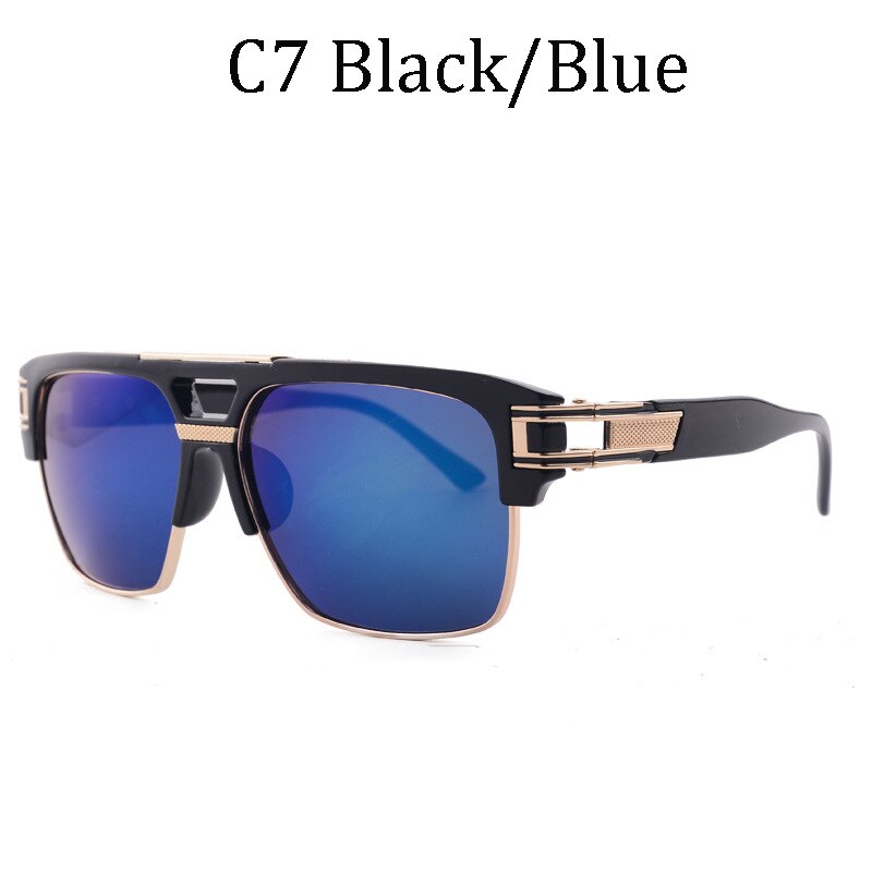 Modieuze Zonnebril Anti Blauw Platte Lens Mannen En Vrouwen Retro Zonnebril Zonnebril: C7