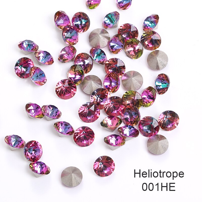 5Mm 50Pccs/Pack Jewerly Edelsteen 32 Snijden Gezichten Diamanten Ring Earring Crystal Xirius Steen K9 Kristallen Nail decoraties: Heliotrope