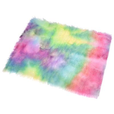 Regenboog Kleur A4 Faux Fur Massaal Stof Voor Handgemaakte Ambachtelijke Speelgoed Garment Tassen Quilten Doek Decor Accessoire: 1