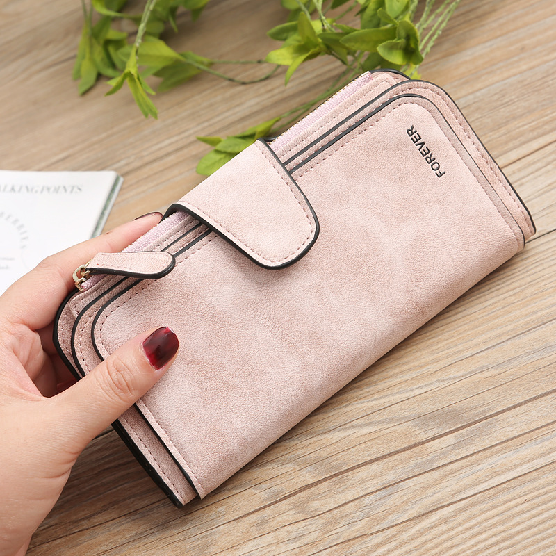 2024 Frauen Brieftaschen lange Pu Leder oben Karten Halfter klassische weibliche Geldbörse Reiß verschluss Brieftasche für Frauen