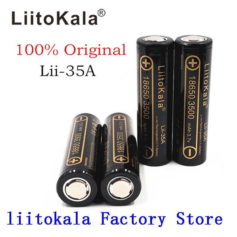100% Originele Liitokala Lii-35A 3.7V 3500Mah 10A Ontladen Oplaadbare Batterijen Voor 18650 Batterij/Uav