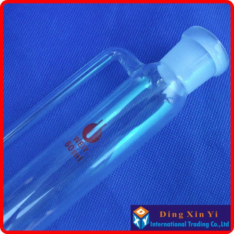 60ml Separatory funnel constant pressure cylindrical shape,constant-voltage funnel,Pressure Equalizing glass funnel
