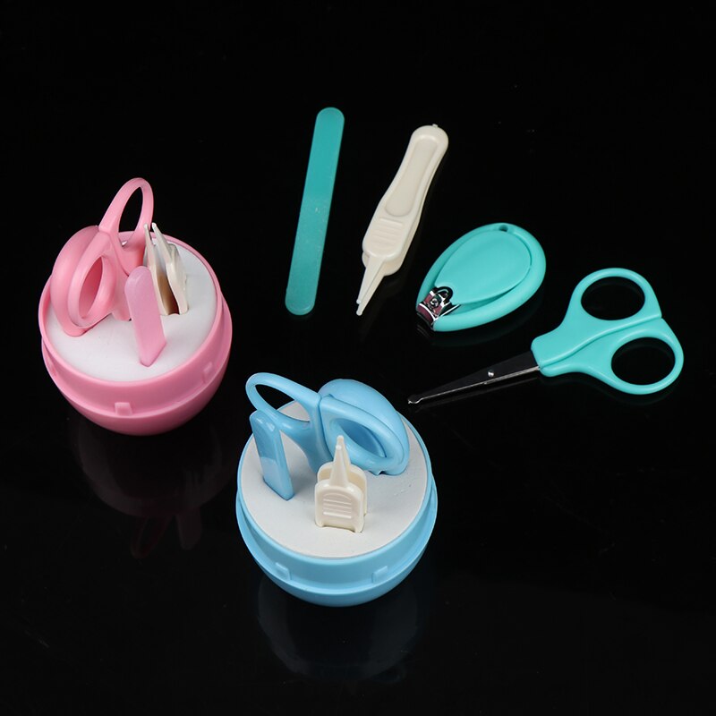 1 Set portátil Set de cuidado de uñas de bebé salud Kits recortador de dedos infantil tijeras de uñas Clippers de dibujos animados Animal caja de almacenamiento