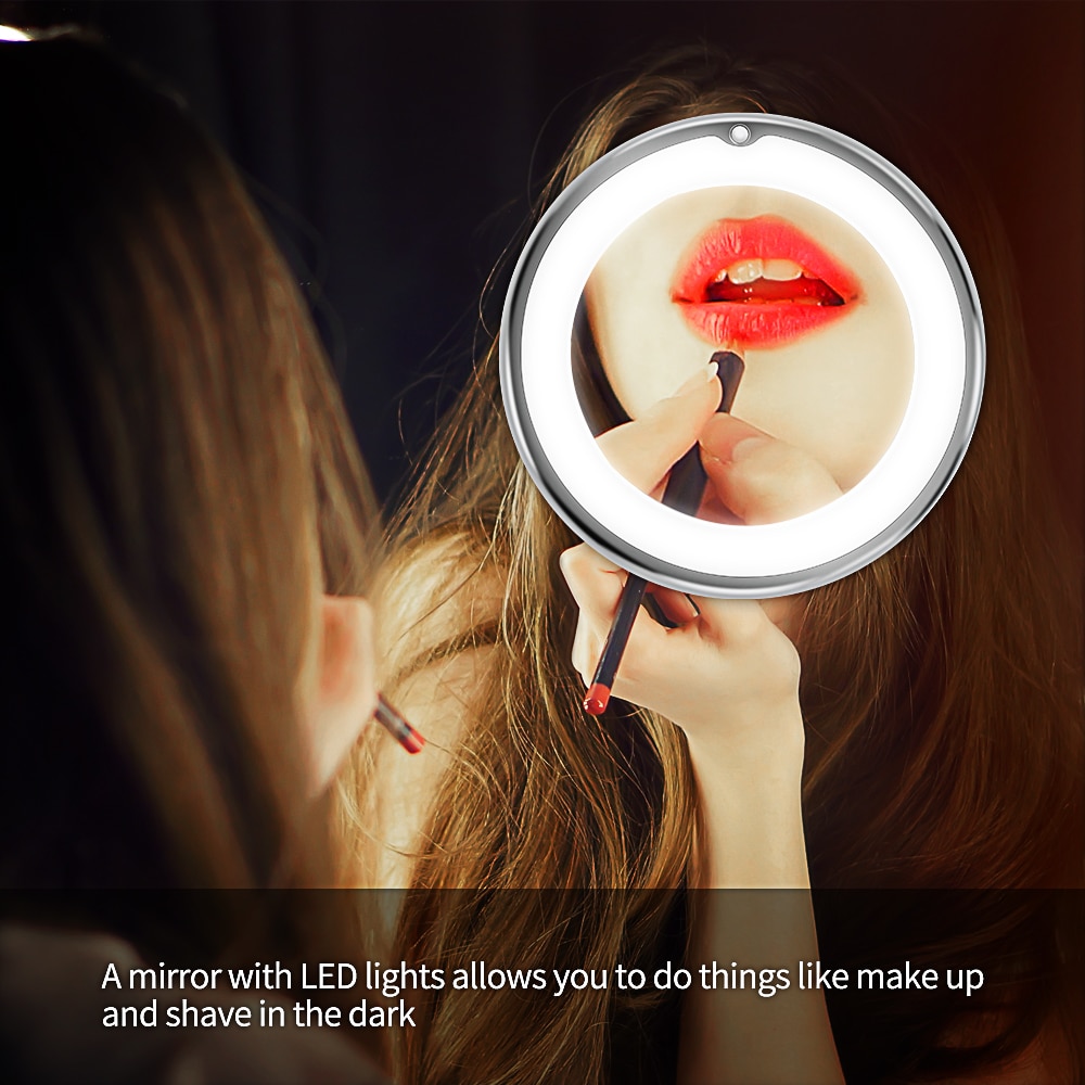 espejo aumento con luz espejo de maquillaje con luz espejo con luz led para maquillaje espejo maquillaje espejo con luz iluminado luz lupa espejos 10X espejo de vanidad espejos cosméticos miroir con led
