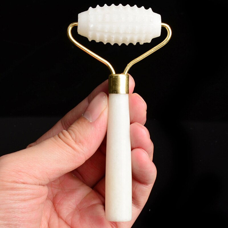 Facial Massage Roller White Manual Natural Jade Stone Face Massager Beauty Tool For Healthy Skin Tool