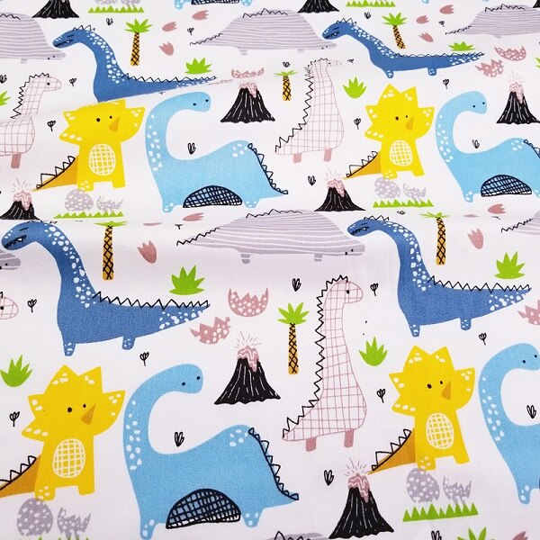 Gedrukt Dinasour Kids 100% katoen Twill Stof, Patchwork Doek, DIY Naaien Quilten Fat Quarters Materiaal Voor Baby & Kind: dinasour / 100x160cm