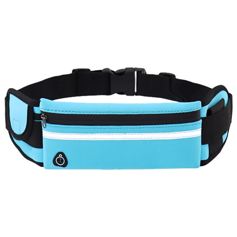 N0HA Running Waist Pack Women&amp;Men Reflective Runner Pouch Belt Fitness Workout Bag Adjustable Sport Fanny Pack Phone Holder: Black Color