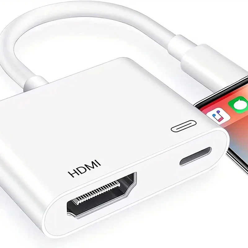 Adapter 8Pin Port do HDMI Konwerter ekranu 1080P Oświetlenie do kabla HDMI z portem ładowania do iPhone'a iPod TV Monitor Projektor