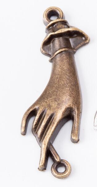 10 stk charms håndstik vedhæng lys zink legering fit armbånd halskæde diy metal smykker fund 6483