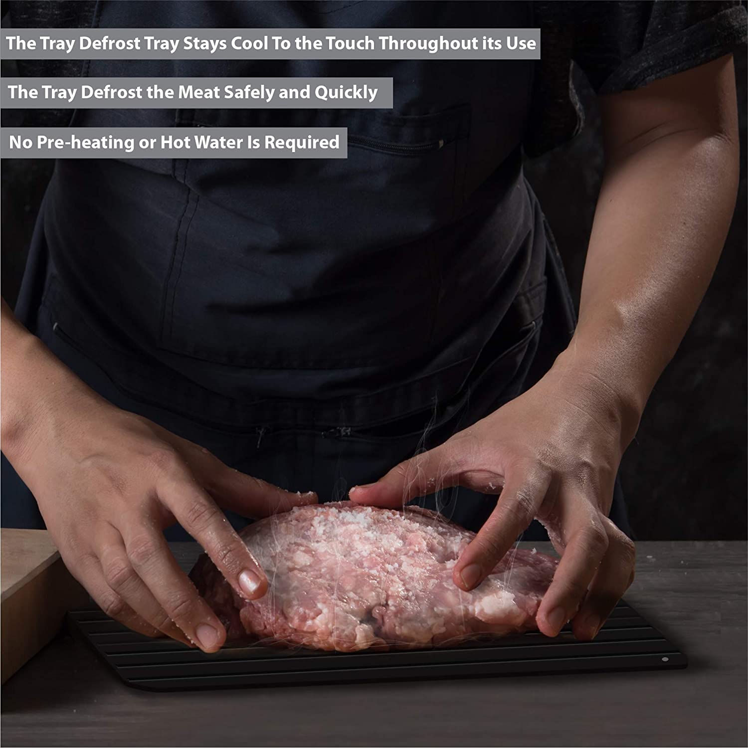 Defrosting Tray for Meat - Easy Thaw Tray Defrost Food Quickly and Safely,No Power,No Chemistry Eco-friendly Rapid Defroster