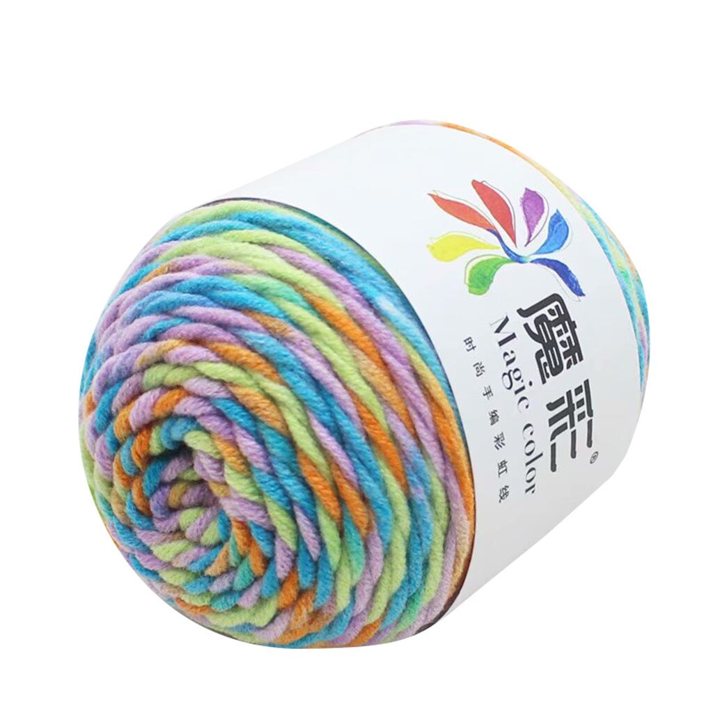 5 Strands Of Rainbow Plush Mink Cashmere Yarn Fine Hand-Knitting Thread For Woman Cardigan Scarf Suitable пряжа #3: K