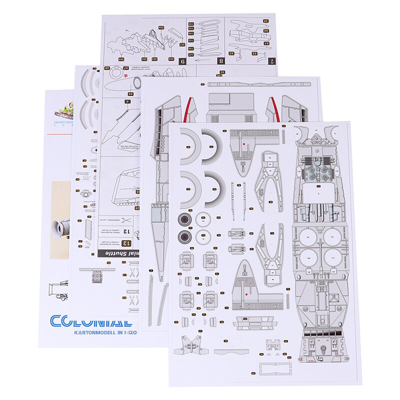 1:120 Scale Battlestar Galactica Colonial Shuttle DIY Handcraft Paper Model Kit